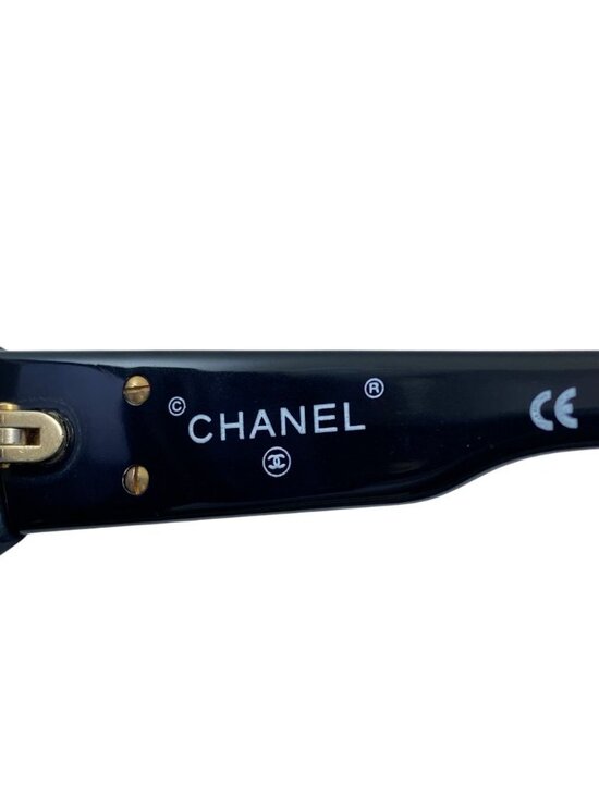 Chanel CC Logo Sunglasses Eyewear Acetate Black Feminine Mode main image 5